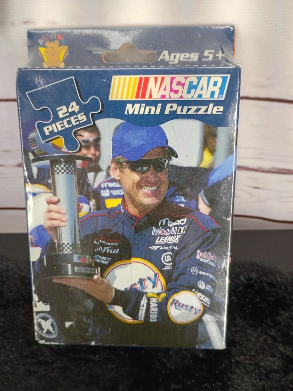 NASCAR Mini Puzzle Set Of 2 Bendon 24-Piece Ages 5+ Kevin Harvick & Trophy Scene